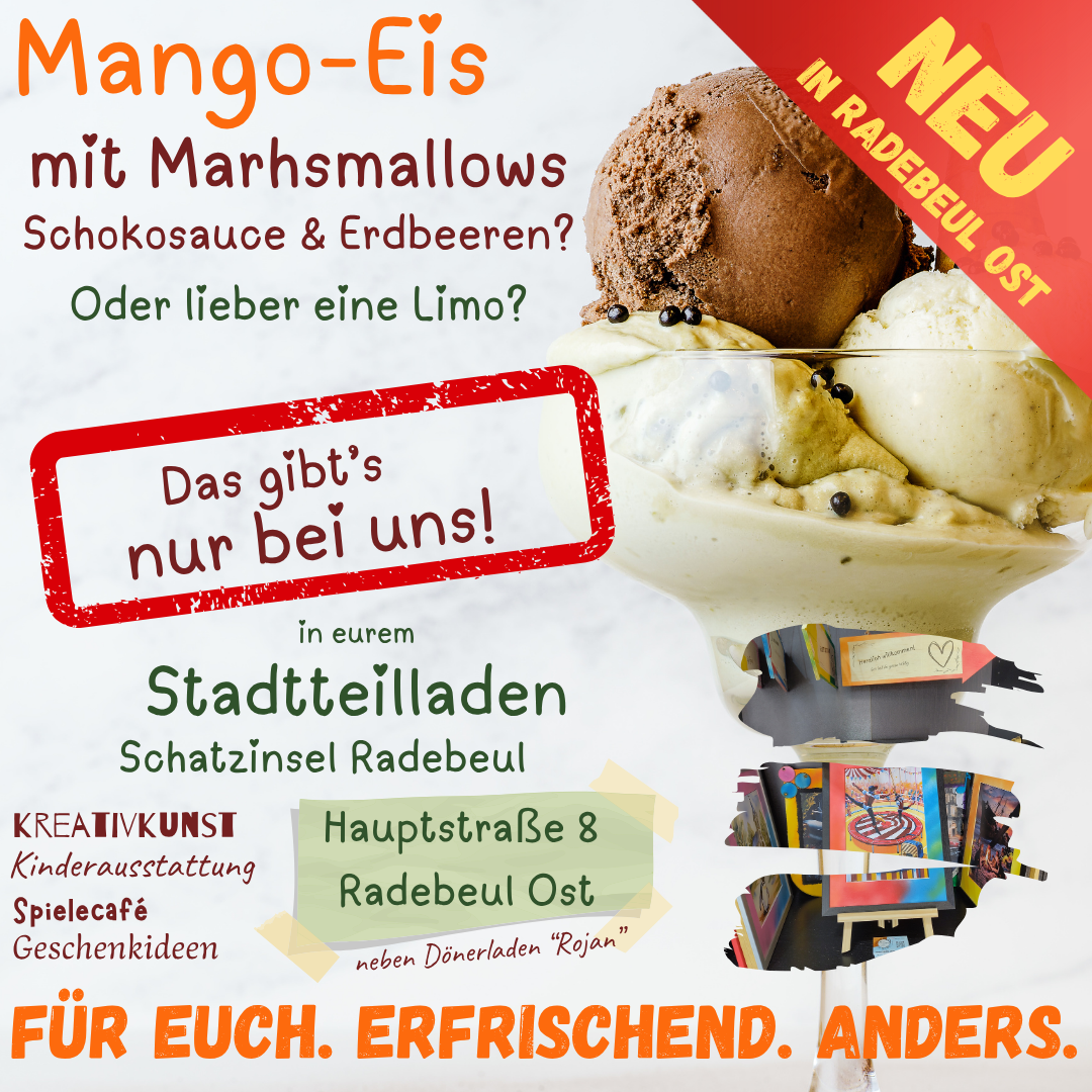 Schatzinsel Radebeul - Stadtteilbüro, Familiencafé, Eisladen, Geschenkideen & Kinderausstattung – Bild 2