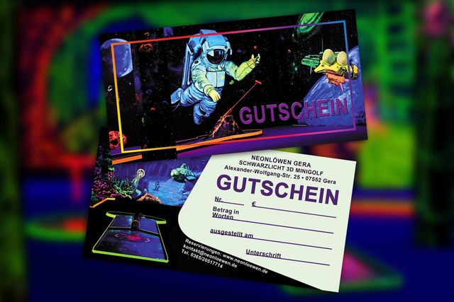 Neonlöwen Gera - Schwarzlicht Minigolf, indoor – Bild 2