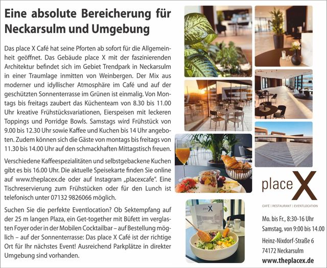 place X Café | Restaurant | Eventlocation – Bild 2