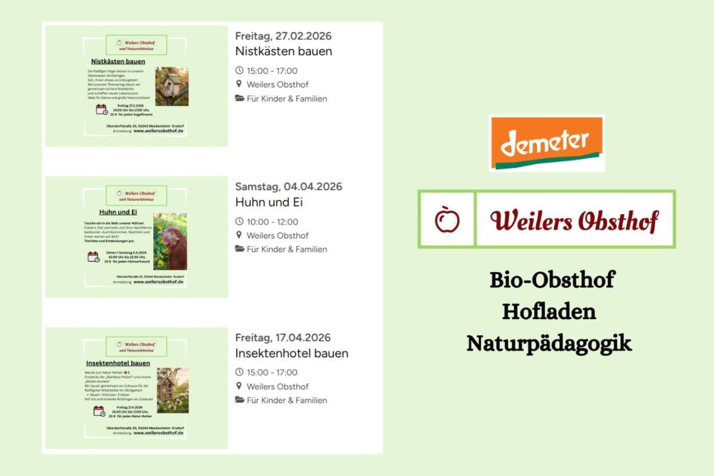 Weilers Obsthof/ Naturerlebnisse – Bild 4
