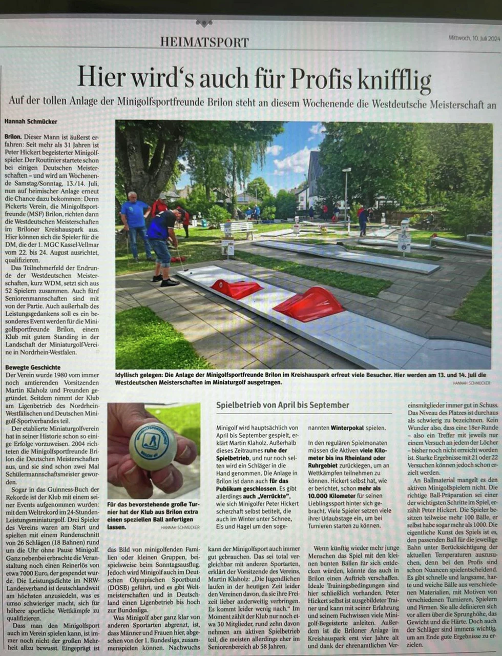 Minigolfsportfreunden Brilon e.V. – Bild 5