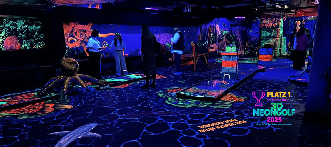 3D Neongolf – Schwarzlicht Minigolf München – Bild 4